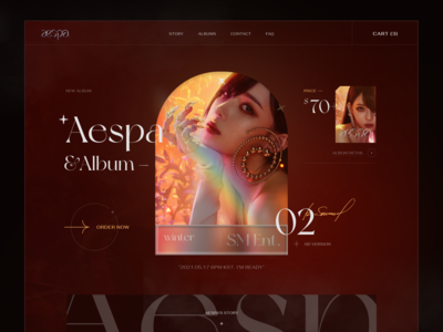 Aespa - Comeback Album 2021 - Winter composser desgin fashion graphicdesign inteface kaixapham music singer trending typo typography ui ui ux design video vietnam webdesign