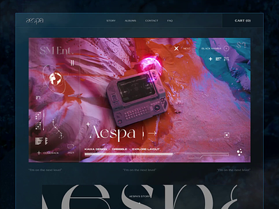 Aespa - Next Level - Display Frame 002 aespa aesthetic creative dailyui desgin fashion graphicdesign inteface kaixapham korean layout music singer trending typography ui ui ux design uiux vietnam webdesign