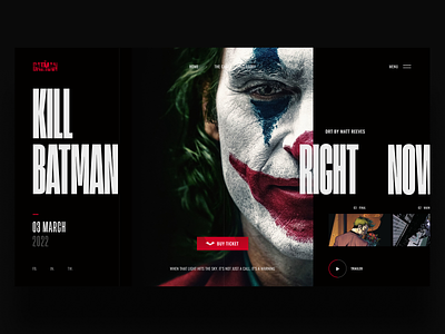The Batman 2022 - Official Website batman dailyui desgin design graphicdesign illustration inteface joker kaixapham logo movie typography ui ui ux design