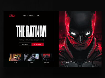 The Batman 2022 - Official Website - 02 batman desgin design graphicdesign illustration inteface joker kaixapham logo thebatman2022 typography ui ui ux design