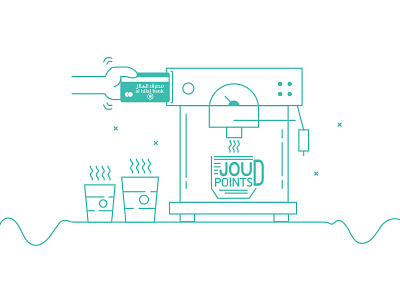 Al hilal Bank Points - coffee maker 2d animated app application art branding design flat icon illustration ui vector