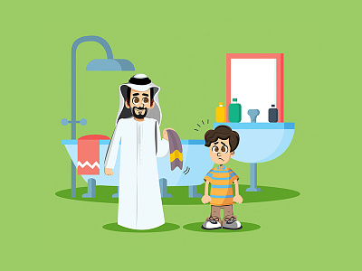 HAAD Asthma - Campaign arab asthma bathroom boy emirati man shower