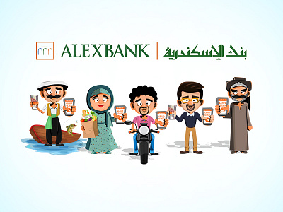 Alexbank - Characters Design animation character design egypt model