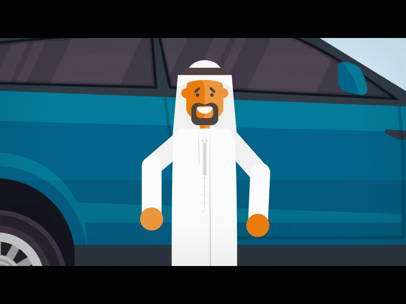 ABUDHABI - LOCAL MAN 2d animated animation arab art cartoon design illustration local man vector