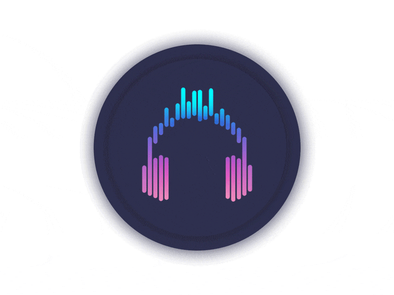 Music Icon animation after effects aftereffects animation headphones icon icon animation icons logo logo animation motion motion design motion graphics music ui ui animation