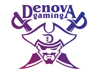 Denova Gaming Logo brand counter strike cyber sport games logo mascot mascot logo pirate sports branding sports logo