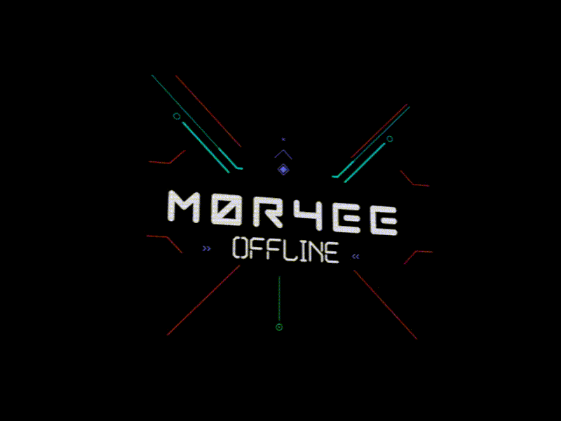 Offline stream placeholder after effects aftereffects animation branding cyber cyberpunk electric games glitch hud lines motion motiongraphics streamer tech twitch vector