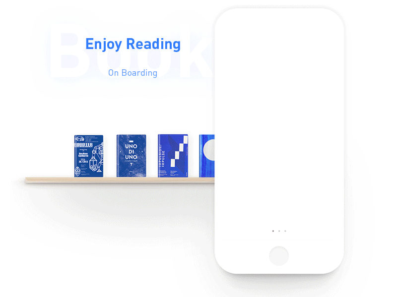 Enjoy reading time animation， app book enjoy read tutorial ux ui registration，onboarding ，ios ，iphone，mobile，screen