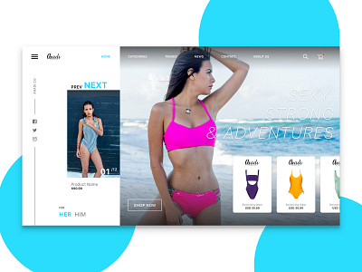 eCommerce Web (Beach wear) ecommerce webdesign website