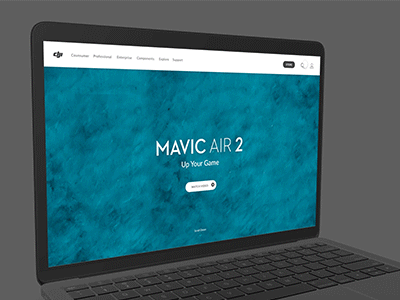 DJI Mavic Air 2 Web design dji dji mavic air drone micro interaction scrolling animation uiux web scrolling webdesign