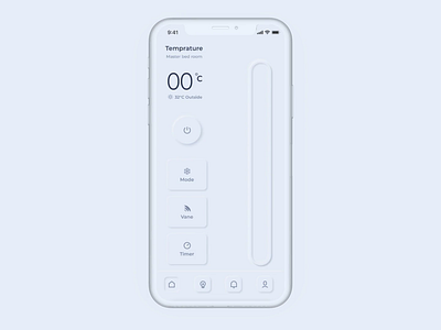 Neumorphism soft UI Design for AC App - UI Animation app design mobile design product design ui uidesign uiux ux uxdesign