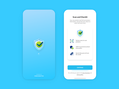 Check It authenticate onboarding product scan scan ui ux