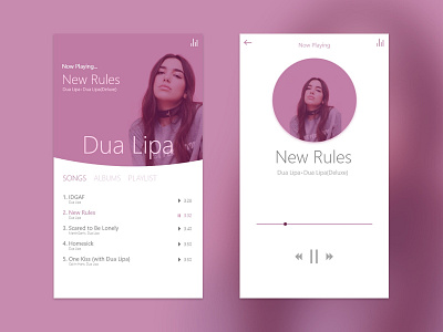 Music Player- UI Practice mobileui music player ui uiux ux