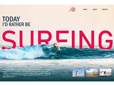 Today I'd rather be Surfing blue sea surf surfing ui uiux ux web