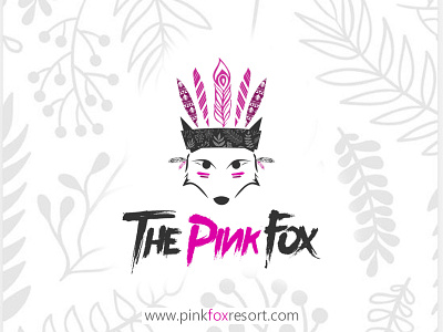 The Pink Fox design fox logo pink resort