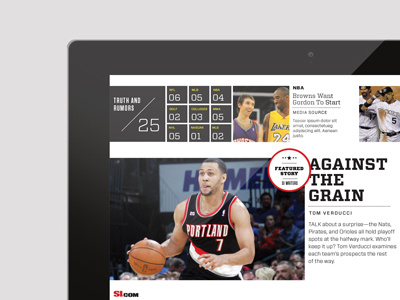 Sports Illustrated User Experience user interface ux visual design