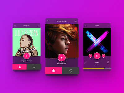 Music App UI app gradient music nyc user experience user interface