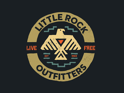 Little Rock Eagle Badge badge brand design digital art eagle graphic design illustration logos vintage vintage badge