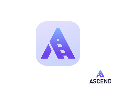 Ascend Ladder Logo Design ascend brand brand identity branding graphic design ladder letter a logo logo design logos typography vector