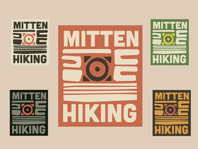 Mitten Hiking Organic Designs brand brand design branding design digital art graphic design hiking illustration logo logo design logos nature organic rustic