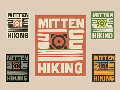 Mitten Hiking Organic Designs brand brand design branding design digital art graphic design hiking illustration logo logo design logos nature organic rustic