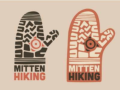 Mitten Hiking Logo boot pattern bootstrap brand design graphic design hike hiking hiking boot illustration logo logo design mitten mittens shoe pattern