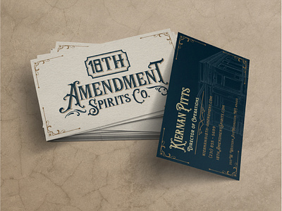 18th Amendment Business Card Design