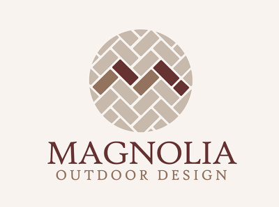 Magnolia Hardscaping Brick Design with Letter M