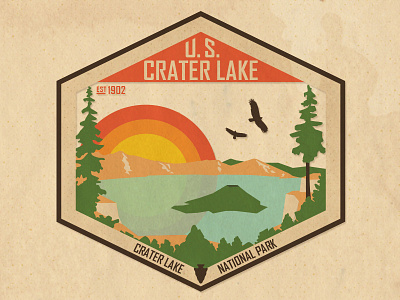 Crater Lake National Park Design crater lake crater lake design crater lake national park national park national park design national park patch national parks national parks design