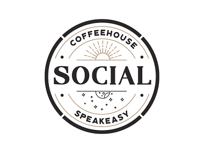 Social Coffee House and Speakeasy Logo badge cafe cafe logo coffee coffee house logo coffee logo coffeehouse logo logo logo badge logo design speakeasy speakeasy logo