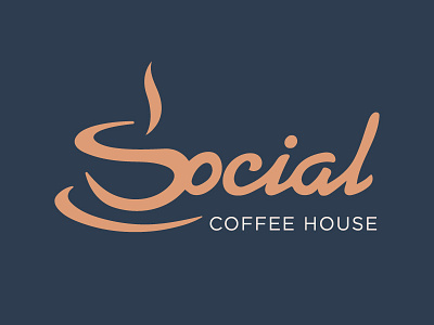 Social Coffee House Logo cafe cafe brand cafe logo coffee coffee cup coffee cup logo coffee house logo coffee logo coffee shop logo