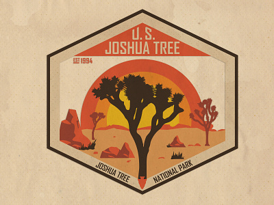 Joshua Tree National Park Design digital art graphic design joshua tree national park national parks