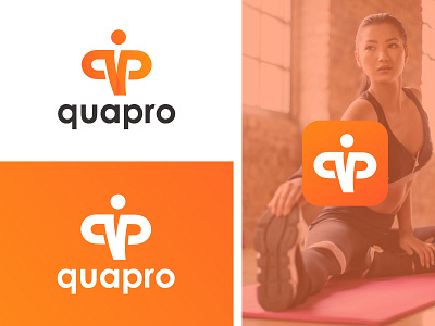 Quapro Fitness Therapy Logo brand branding fitness logo logo logo design qp