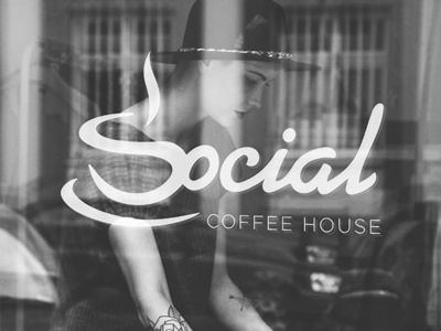 Social Coffeehouse Logo brand branding design graphic design logo logo design logos typography