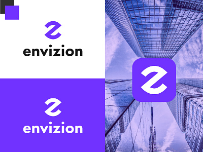 Logo Option 1 for Envizion brand brand design brand identity branding design e ez graphic design logo logo design logos