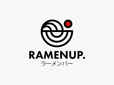 Ramenup. Japanese Noodle Bar Logo bowl brand brand design brand identity branding digital art graphic design illustration illustrator logo logo design logos minimal noodle noodles ramen vector
