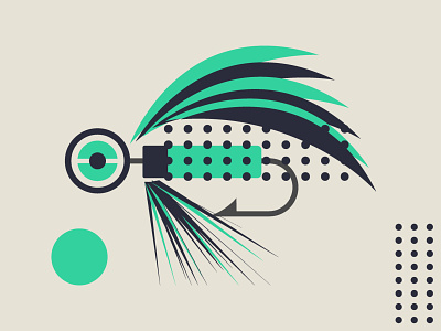 Abstract Fishing Lure 004 abstract art design fishing fishing lure flatdesign graphic design lures vector