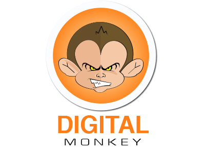Digital Monkey animal brand character digital identity illustration logo monkey