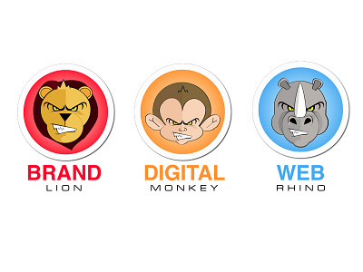 Jungle Creative branding animal branding character design digital graphic illustration logo web