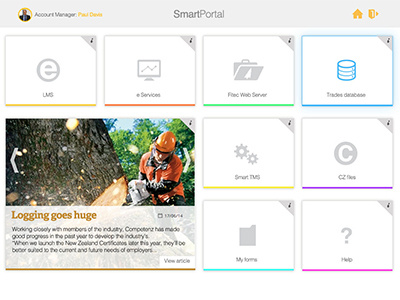 Smart Portal clean design light smart portal tabular ui ux