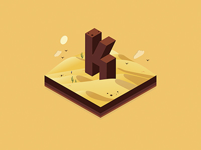 36 Days of Type "K" 36daysoftype illustration isometric type typography vector