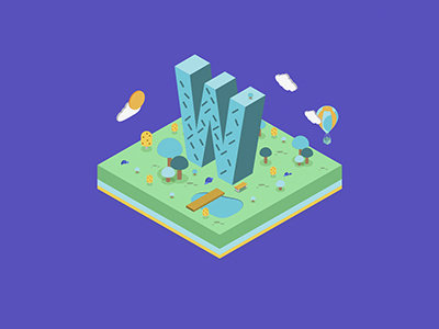 36 Days of Type "W" 36daysoftype illustration isometric type typography vector