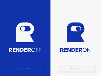 Renderoff Design Research Lab day design designstudio logo night on off on off switch renderoff renderon research soft ui ux