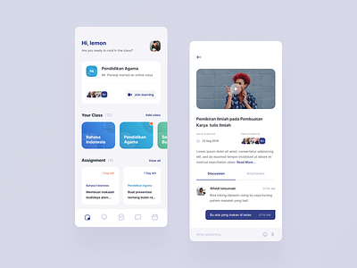 Online class learning apps app clean design learning app mobile online classes simple ui ux