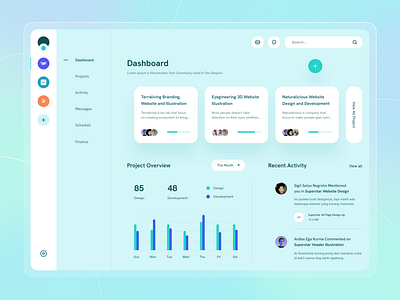 Organic - Project Management Dashboard analytics app chart clean dashboard dashboard design design management project simple ui ux