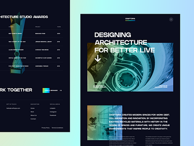 Craftopia - Architecture Agency🌇 agency architecture building clean design homepage landing page minimalist simple ui ux web design website