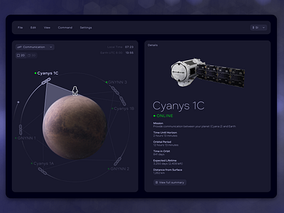 Satellite Dashboard darkmode dashboard illustrator photoshop typography ui ux