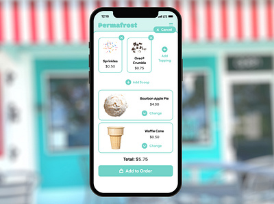 Ice Cream Order UI figma ui ux