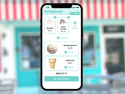 Ice Cream Order UI