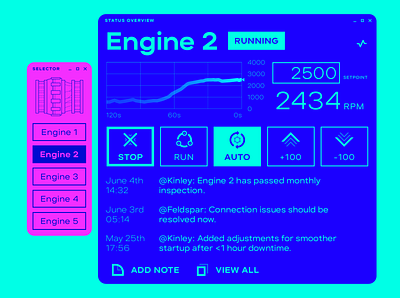 #SpacetoberChallenge Day 13 - Engine illustrator ui